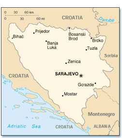 Map of Bosnia