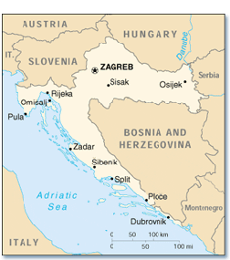 Map of Croatia