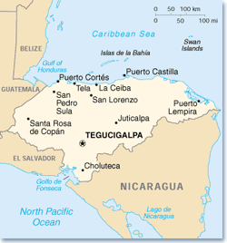 Map of Honduras