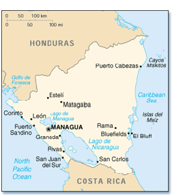 Map of Nicaragua