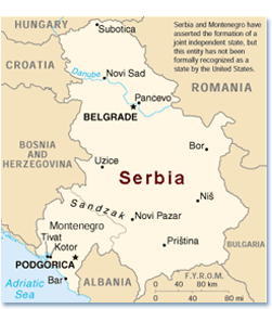 Map of Serbia