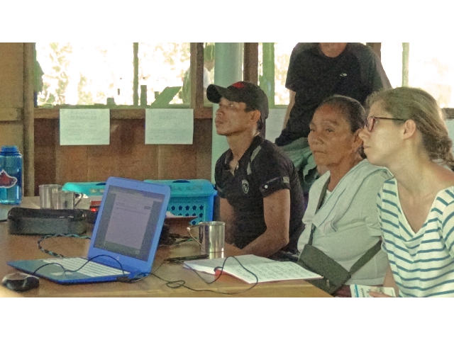 Health worker training session with medical student from the U.K.